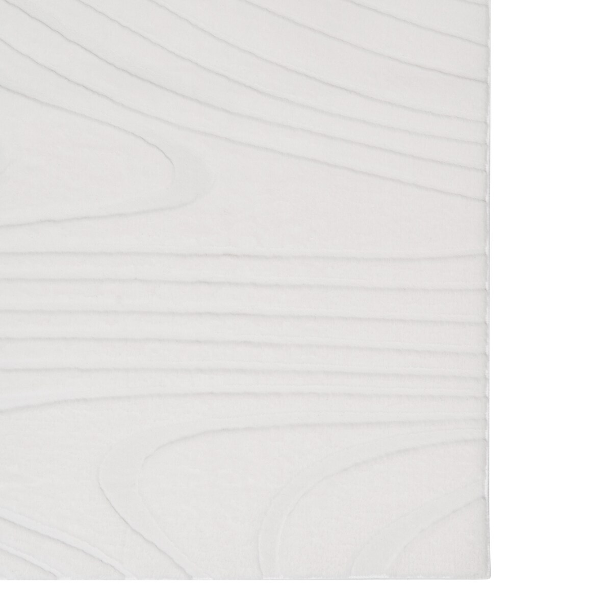 Dywan ze sztucznego futra ONTAKE Złamana biel 80 x 300 cm