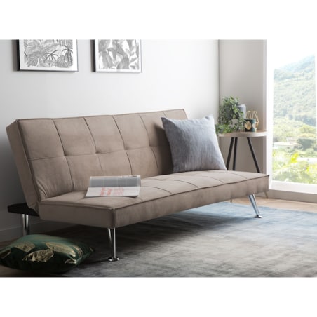 Sofa rozkładana beżowa HASLE