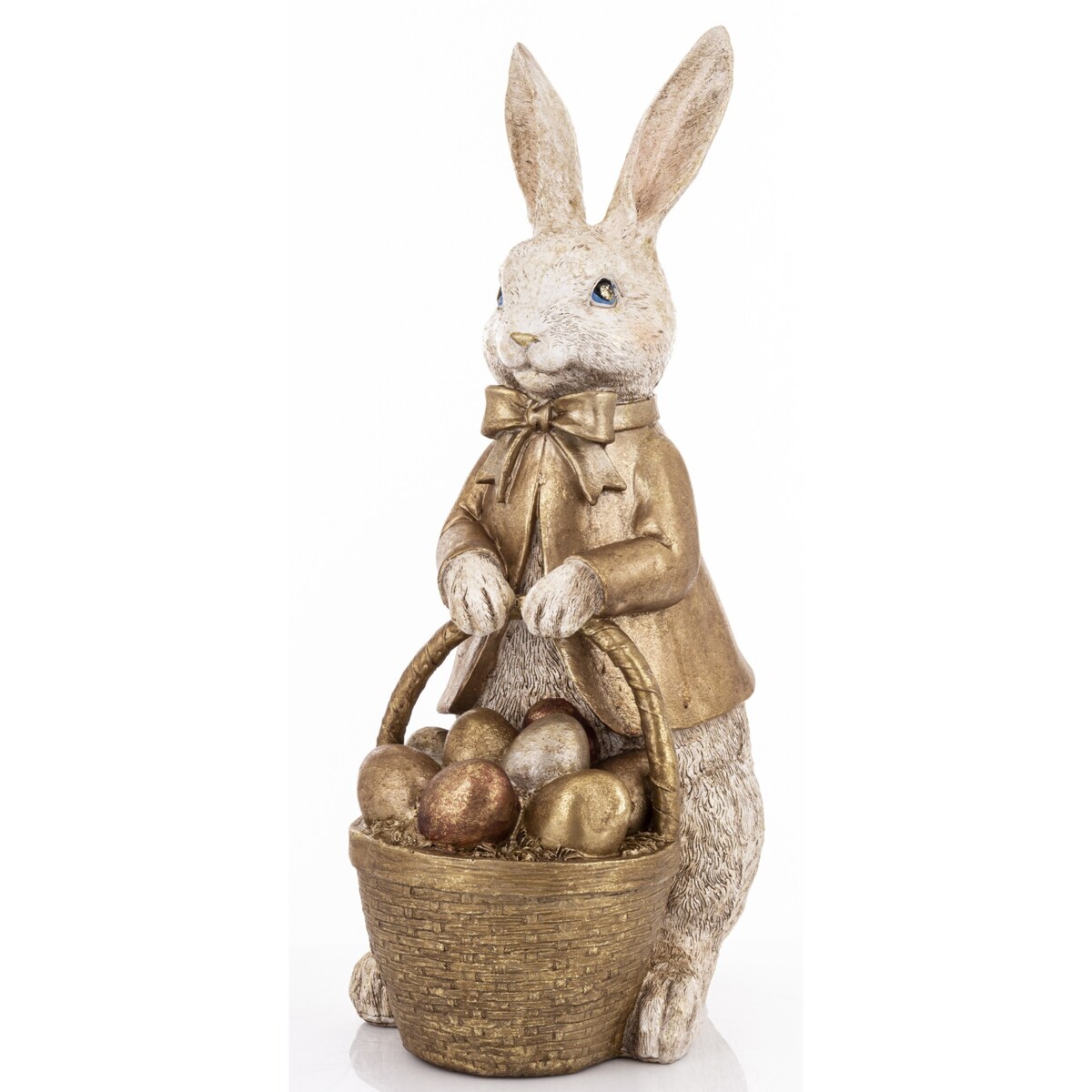 Dekoracja - królik z koszykiem pisanek 50x17x28 cm TRUSIS