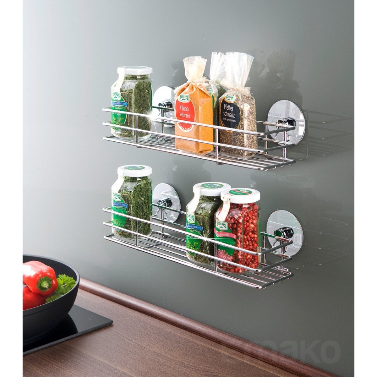 Półka kuchenna na przyprawy TurboFix - stal chromowana, WENKO