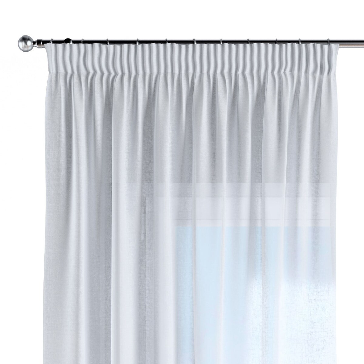 Zasłona na taśmie marszczącej 1 szt. 130x245 prześwitująca biała