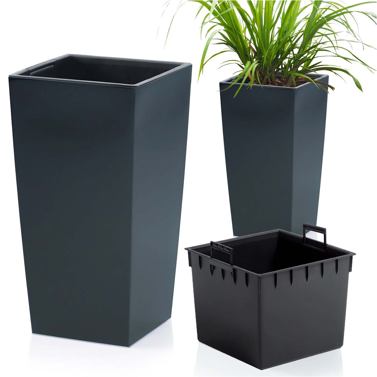 Doniczka Donica Ogrodowa Duża Kwadratowa Urbi Square + Wkład 61 Cm