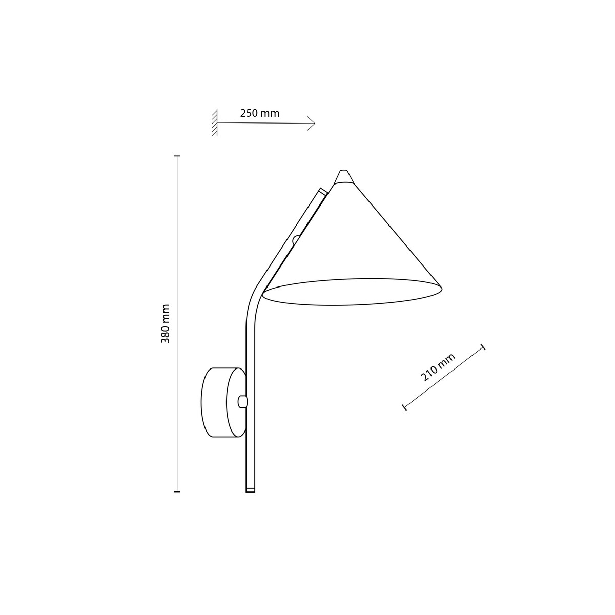 Kinkiet ścienny TK Lighting CONO SABIA 11474 beżowy E27 loft nowoczesny do salonu sypialni