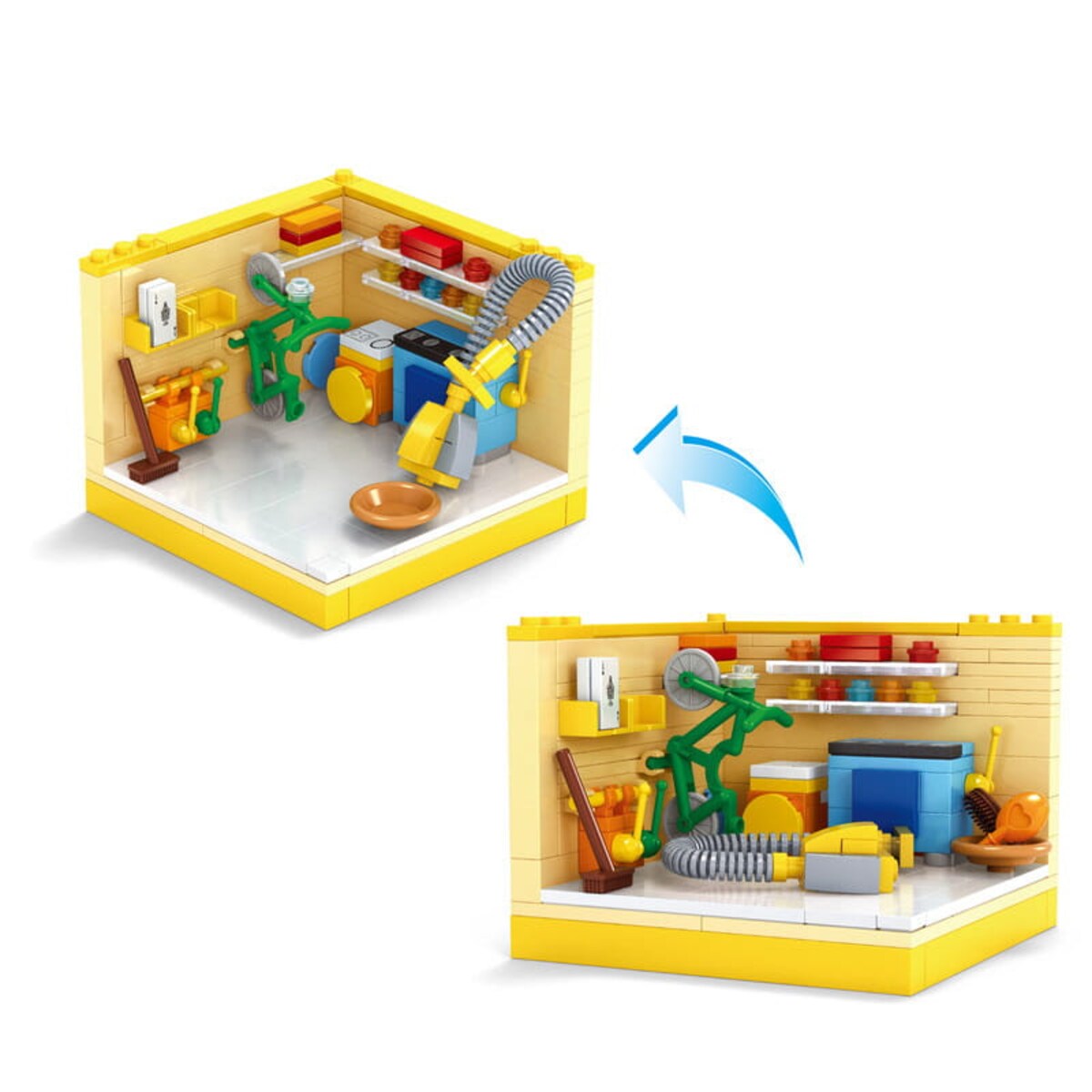 PRALNIA - mini pokoik z klocków - Ausini - 169 elementów