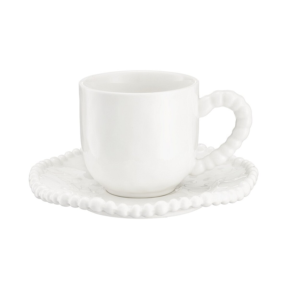 VILLA ITALIA Filiżanka do kawy herbaty porcelanowa 200 ml MESTIERE WHITE