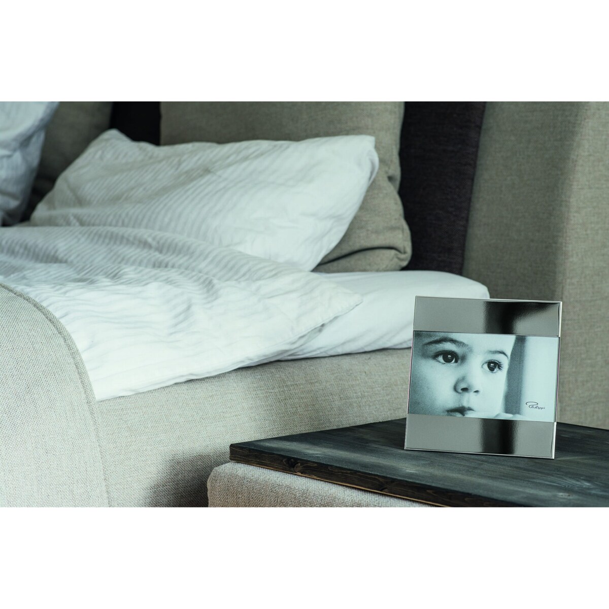 Ramka na zdjęcie ZAK - nikiel połysk, 15,5x16,5 cm