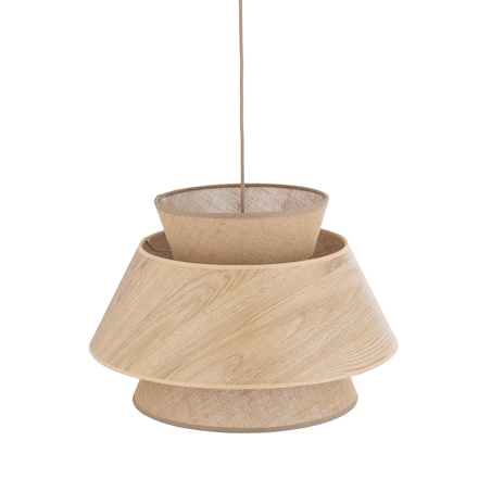 Lampa Wisząca Tk Lighting Kalum Len Fornir 1Xe27 Skandynawski, Boho, Japandi