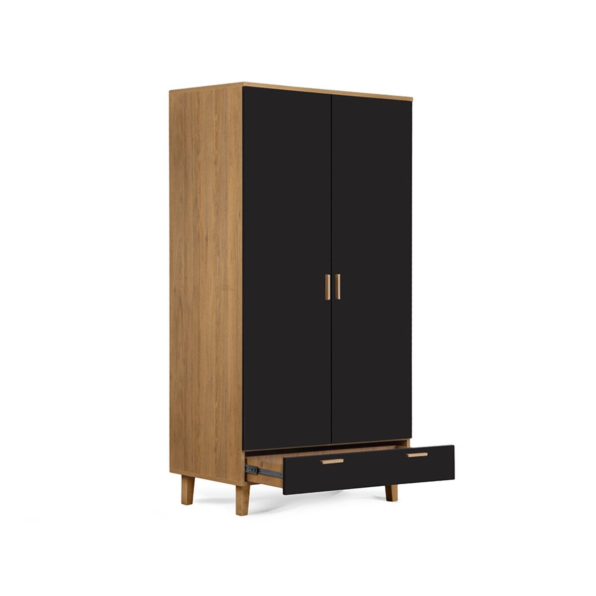 KONSIMO FRISK Czarna szafa skandynawska