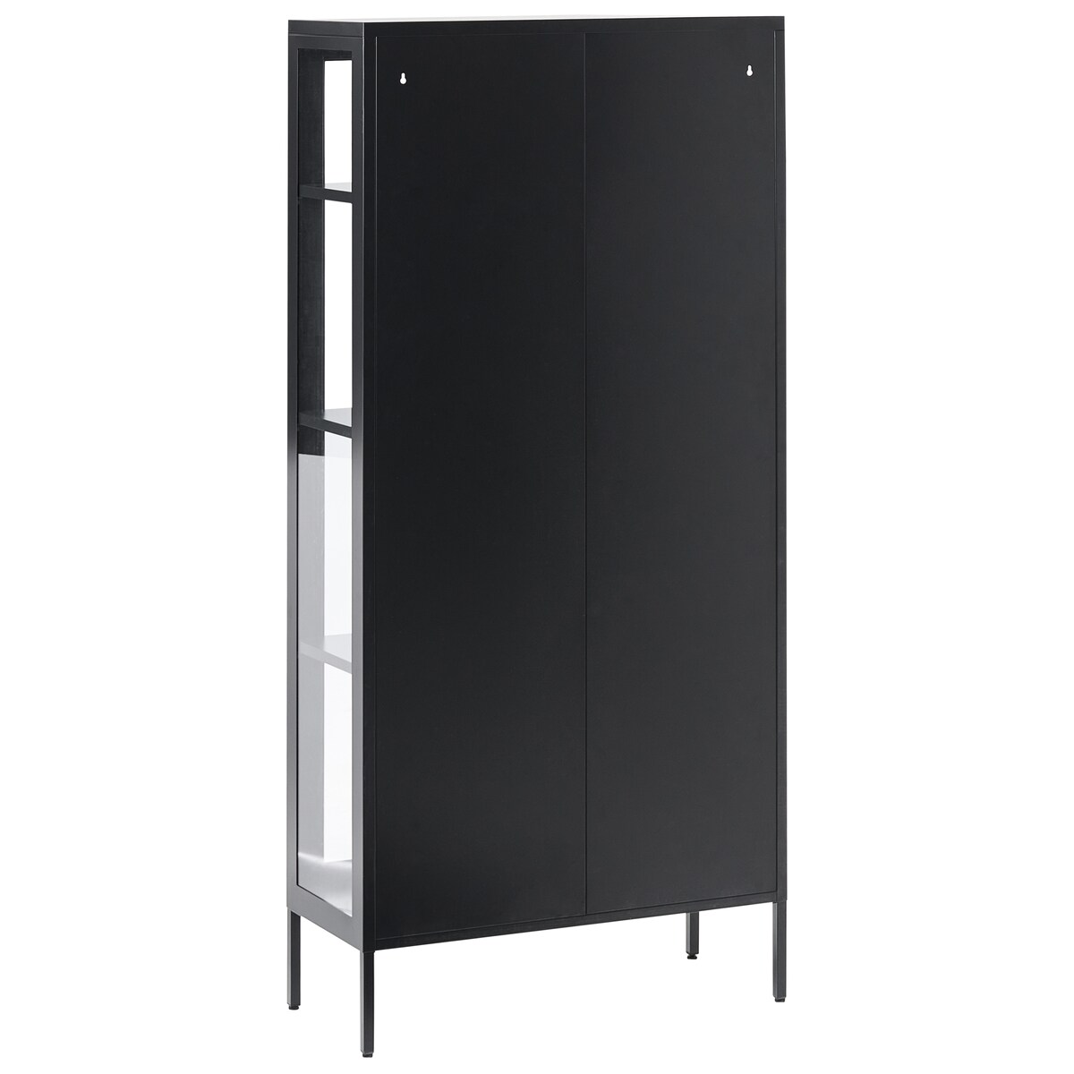 Witryna ze szklaną gablotą HARTY Metal 80 cm Czarny