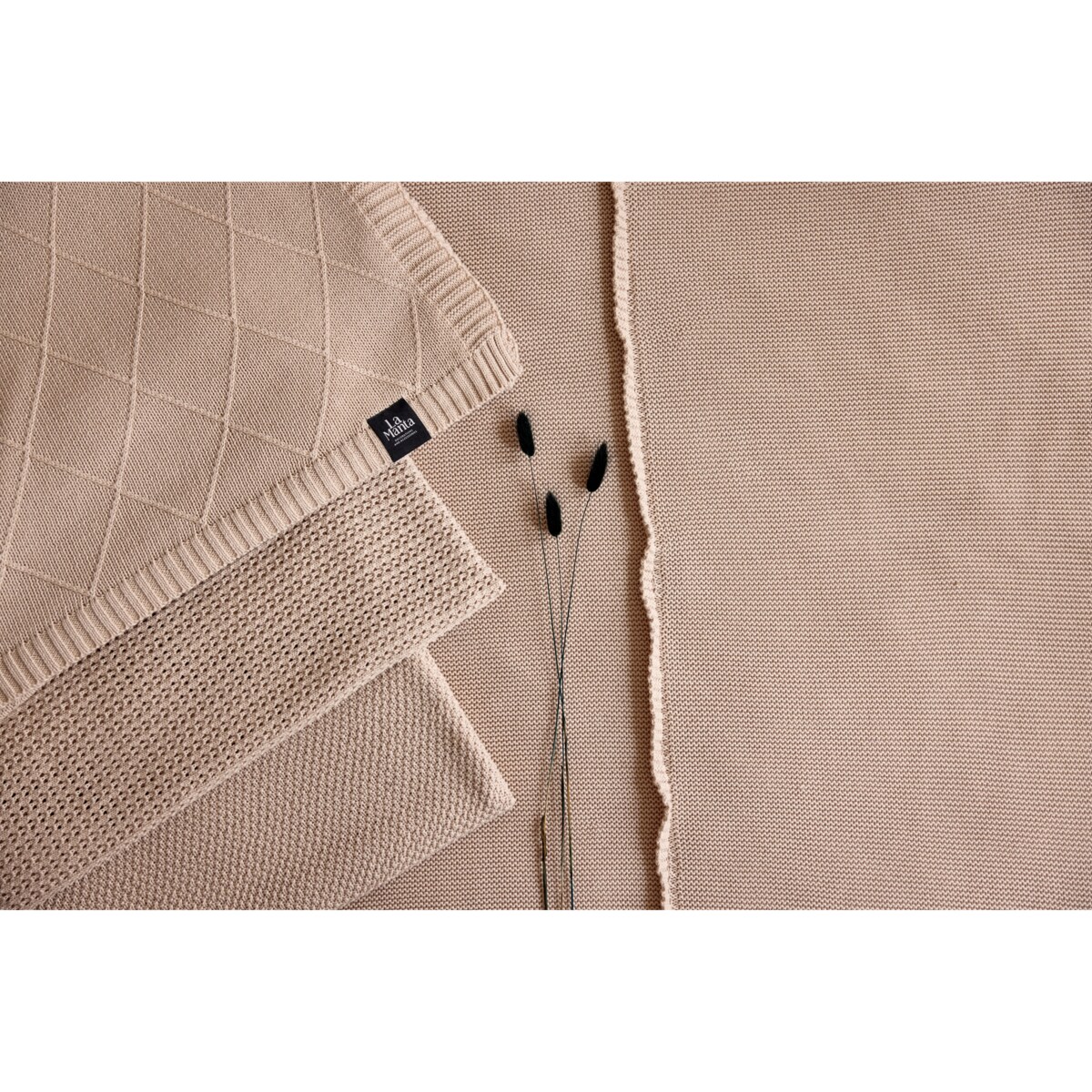 Pled boho beżowy, 130 x 160 cm, La Manta