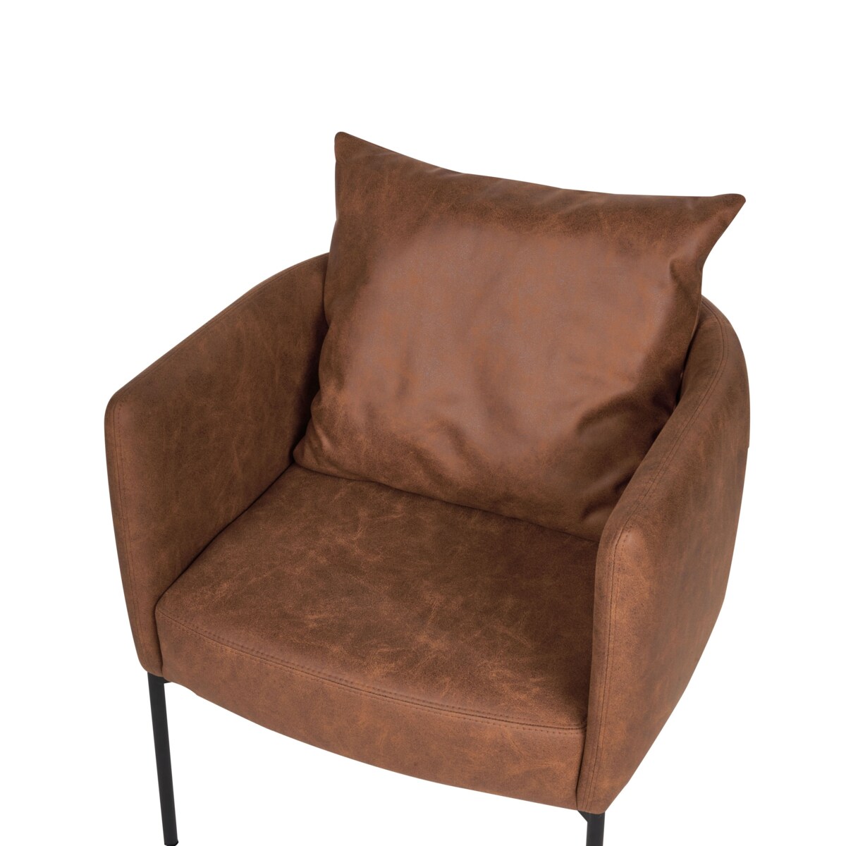 Fotel MALMOS Ekoskóra Brązowy