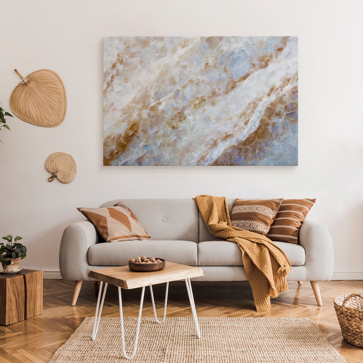 Obraz Do Salonu Imitacja Kamienia Marmur Styl Glamour 40x30cm