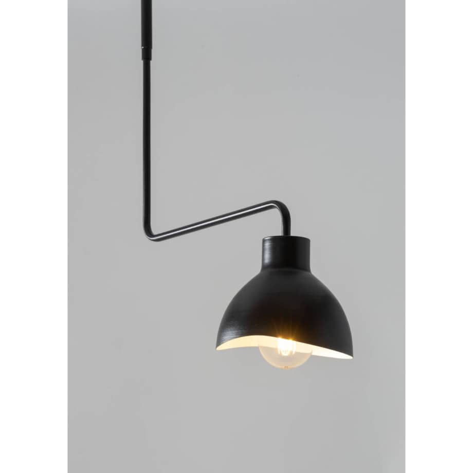 Obrotowa lampa sufitowa Holi 3-płomienna nad stół czarna