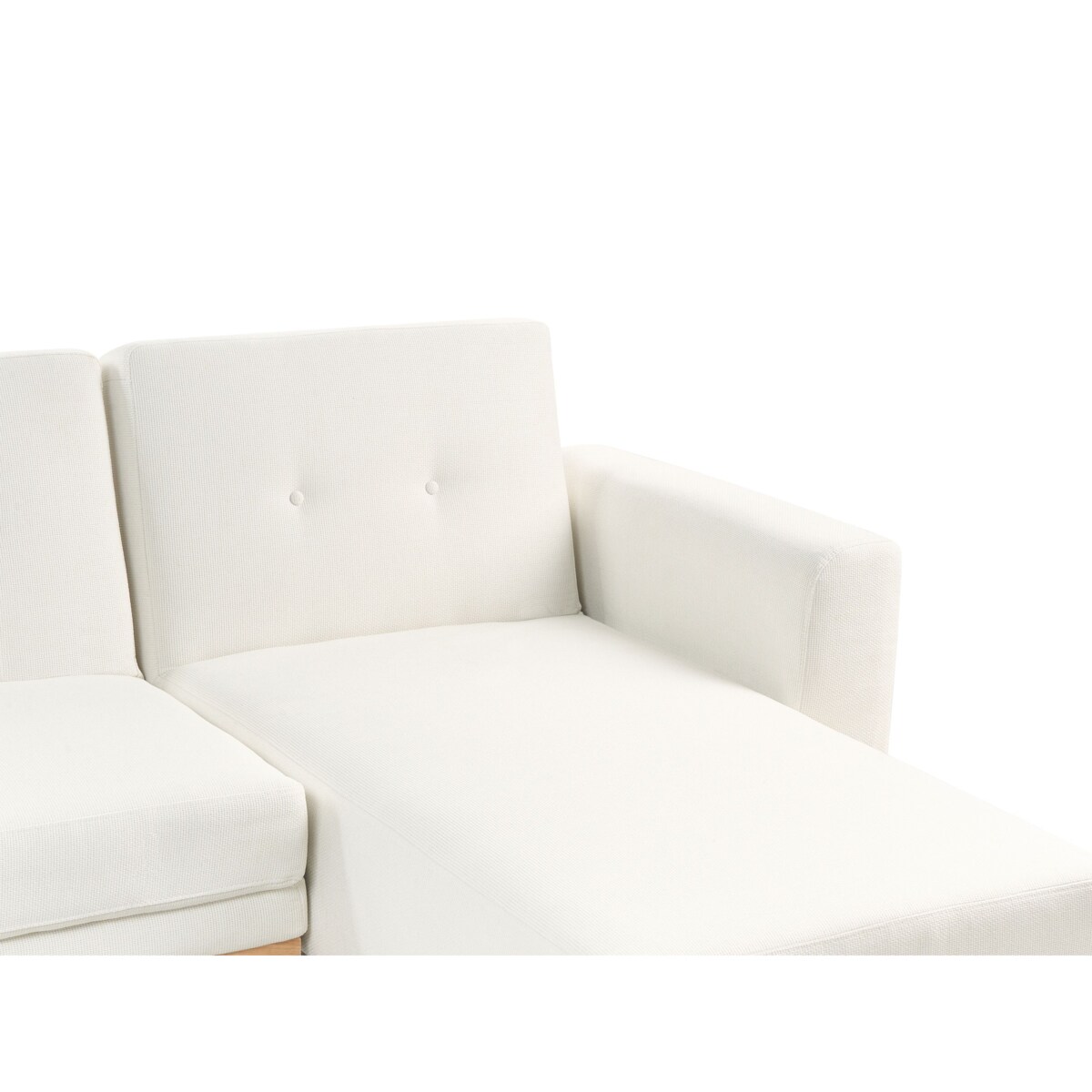 Narożnik rozkładany KAARINA Biały dla 3 osób Lewostronny