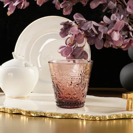 VILLA ITALIA Szklanka fioletowa 250 ml 9 cm FIORINO