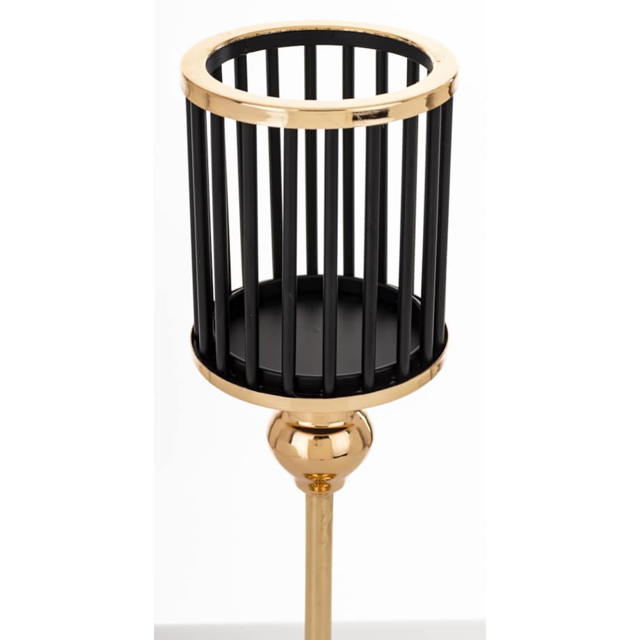 Świecznik metalowy z kloszem 30,5x10x10 cm GABBIA