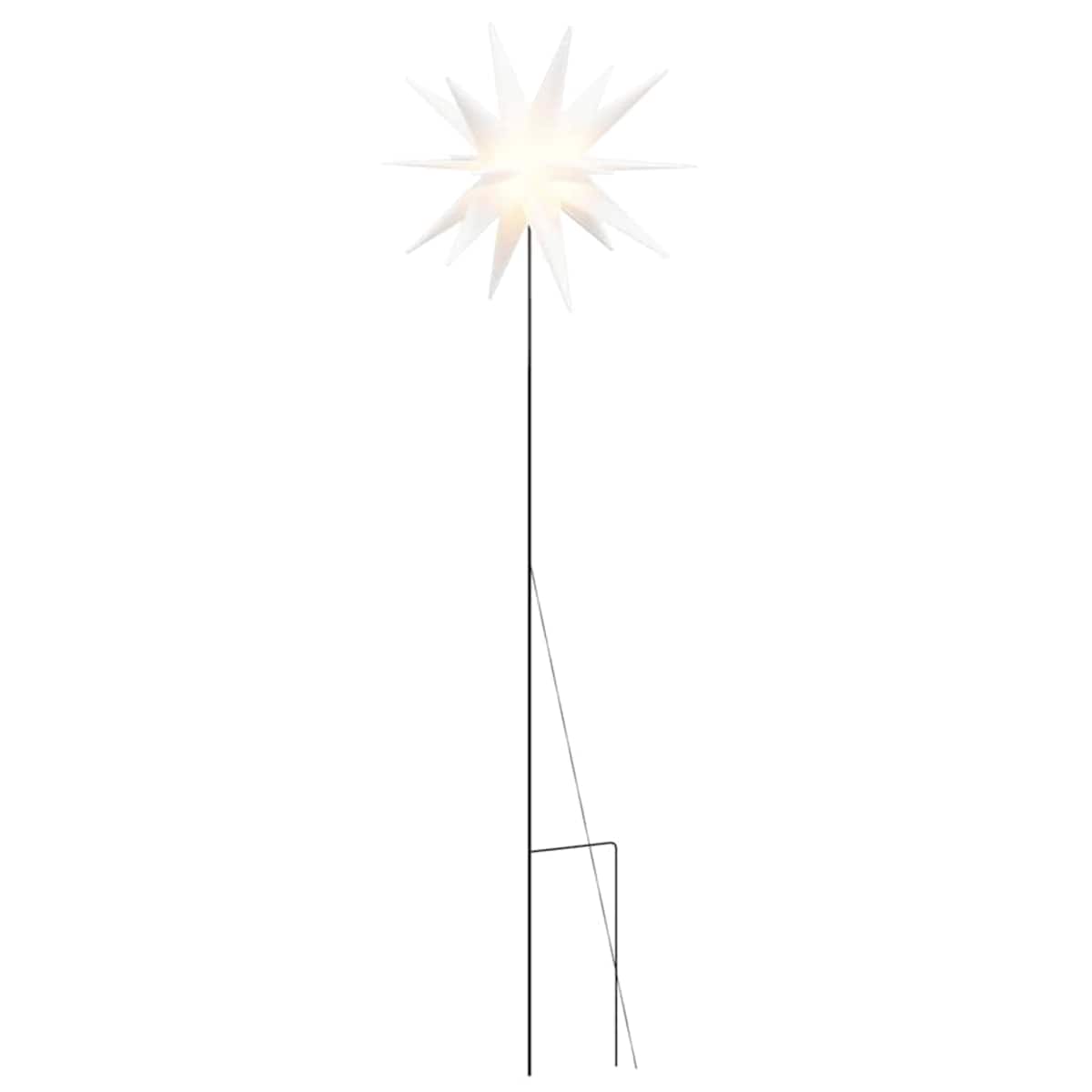 vidaXL Ozdoba świetlna LED na kołku, składana, biała, 57 cm