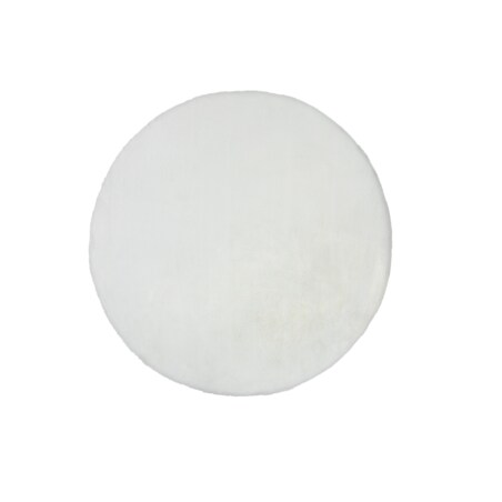 Dywan BUNNY koło biały IMITACJA FUTRA koło 140 cm