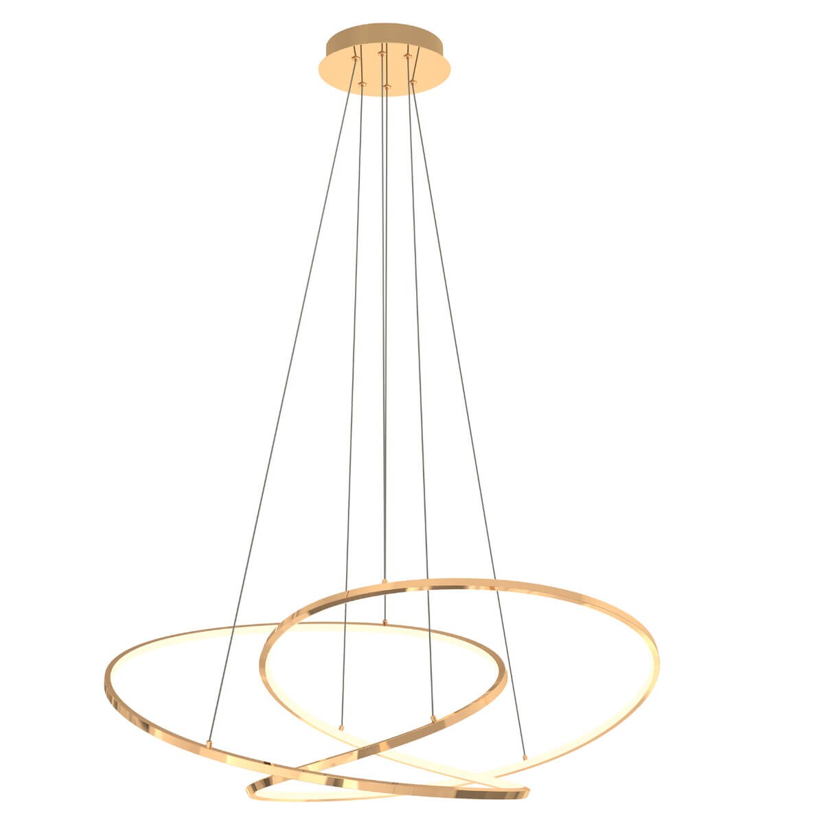 Ledowa lampa wisząca Cholet MD7360-1A-3GT Zumaline 56W 3000K nowoczesna złota