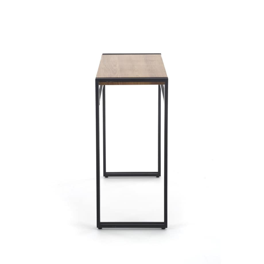 KONSOLA Indar 90/35/76 cm DĄB ZŁOTY czarna podstawa