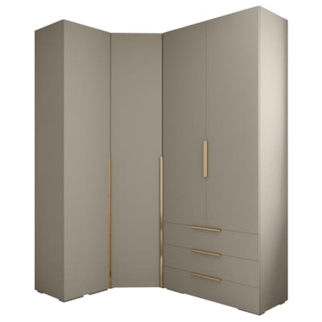 Garderoba wysoka do przedpokoju INOVA 1 Z6 kaszmir+złoty