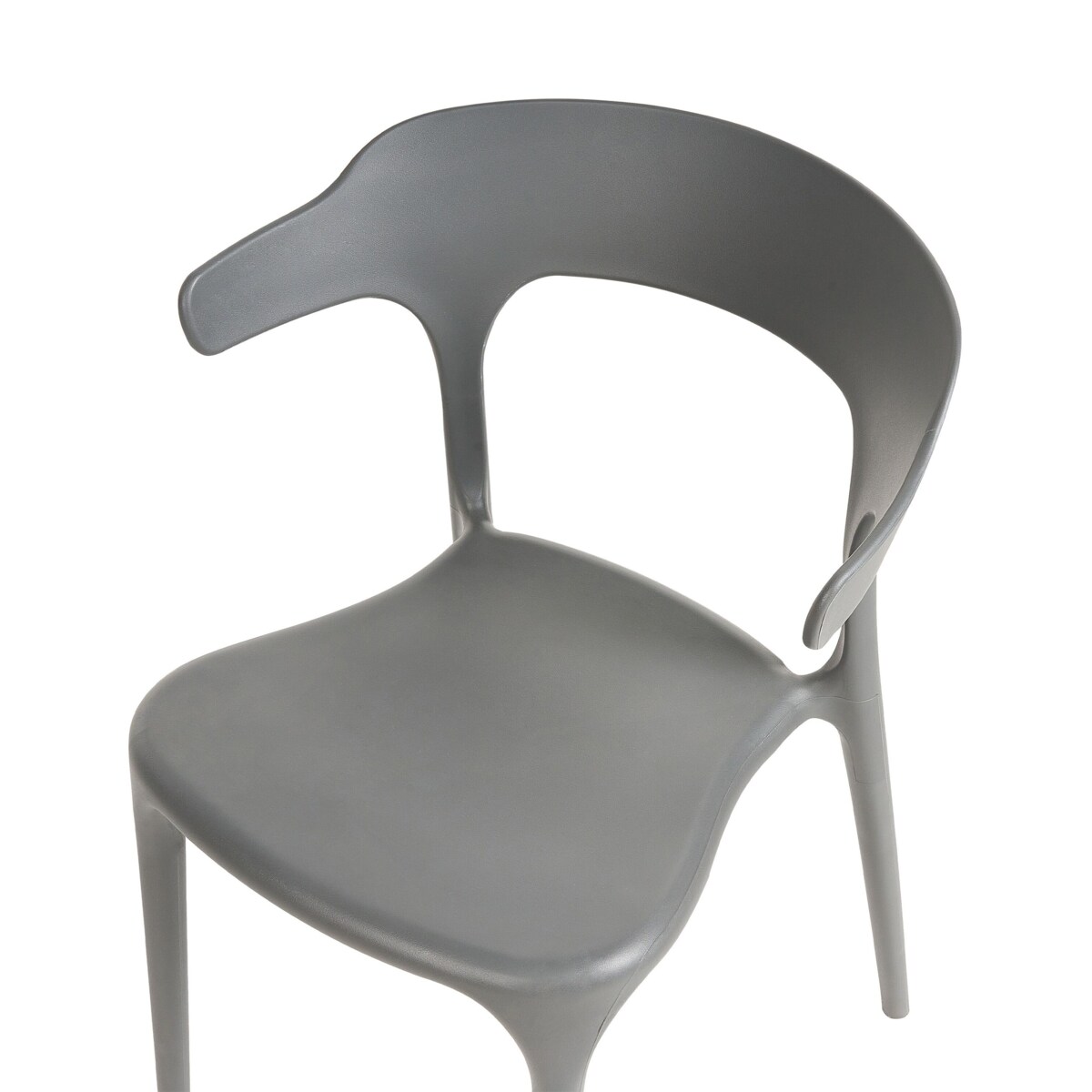 Zestaw 4 krzeseł ogrodowych GUBBIO Szary