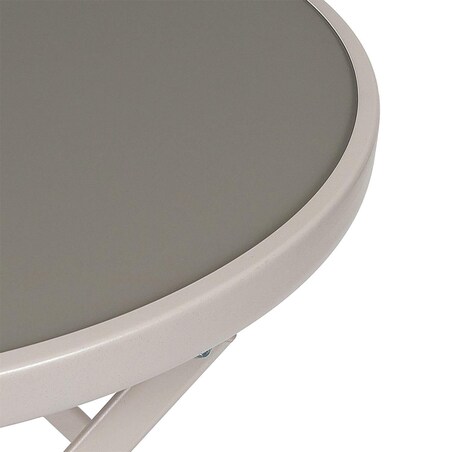 STÓŁ OGRODOWY Elba beżowy SKŁADANY okrągły 60cm