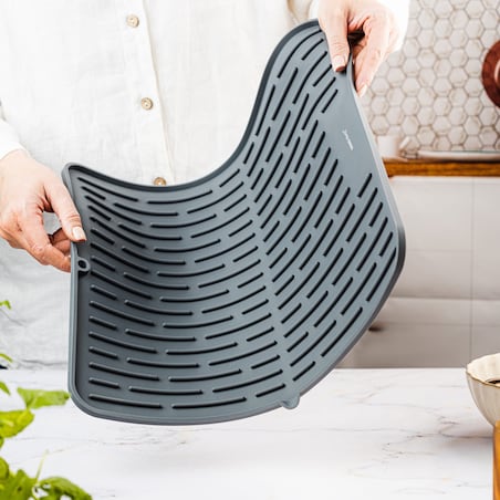 Mata do suszenia naczyń silikonowa 42x33cm szara KINGHOFF