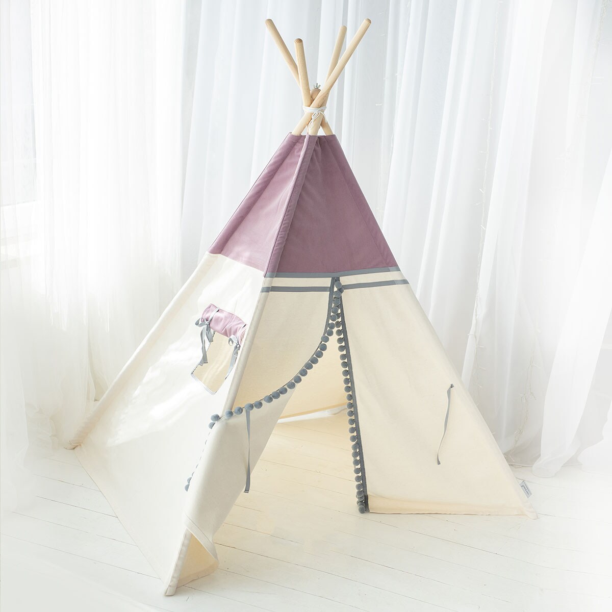 Namiot tipi Velvet Pink z matą