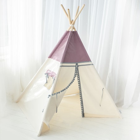 Namiot tipi Velvet Pink z matą