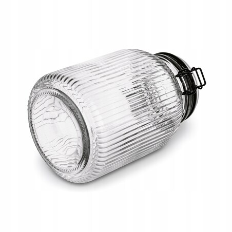 Słoik szklany z klips uszczelka czarna DEKORACYJNY do kuchni spiżarni 1,9 L