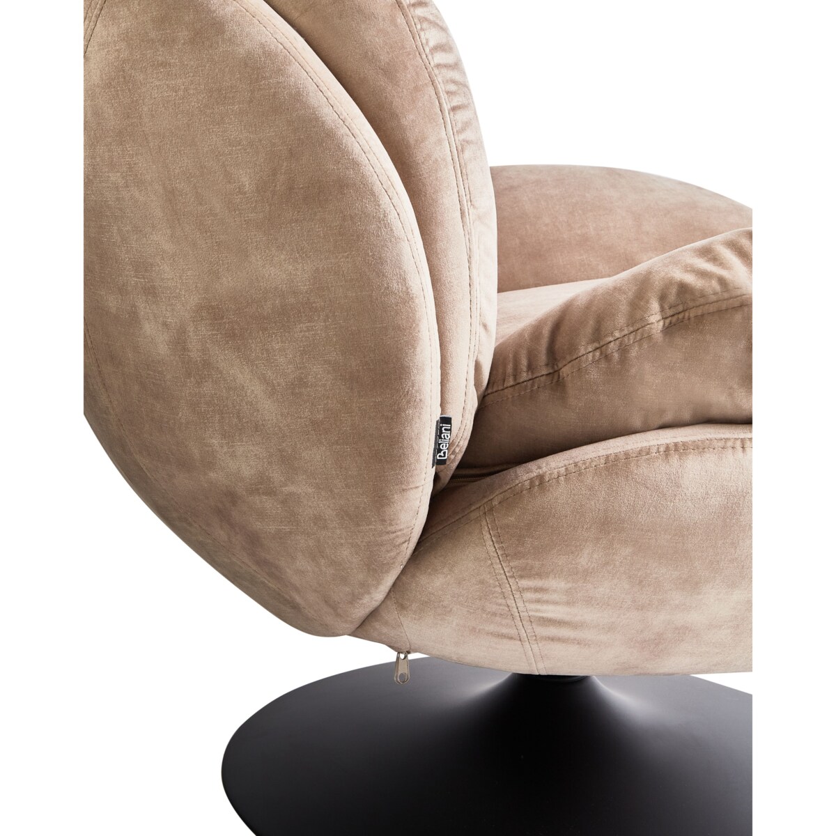 Fotel obrotowy NOLVIK Welur Piaskowy