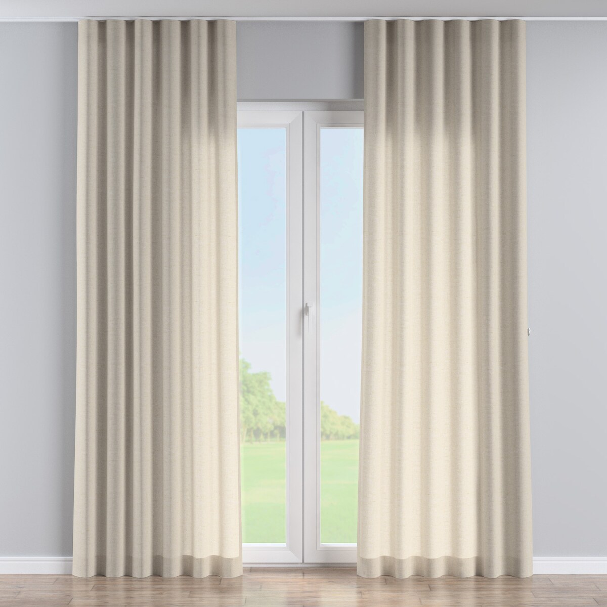 Zasłona na taśmie wave 130x260 beżowy