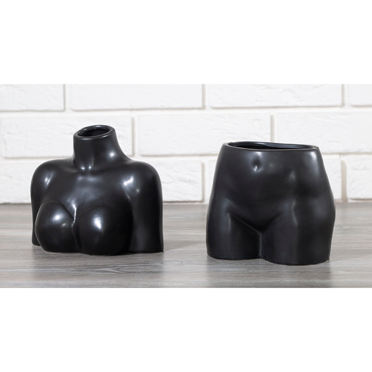 WAZON FEMINE czarny ceramiczny wys. 15cm