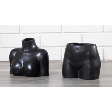 WAZON FEMINE czarny ceramiczny wys. 15cm