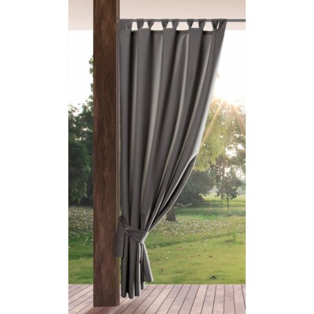 Zasłona Ogrodowa Tarasowa Wodoodporna na Szelkach 155 x 200 Ciemnoszara