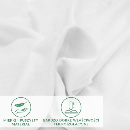 Prześcieradło flanela z gumką 160x200 kolor biały