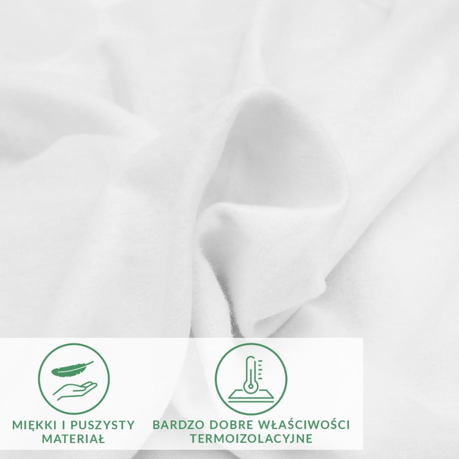 Prześcieradło flanela z gumką 160x200 kolor biały