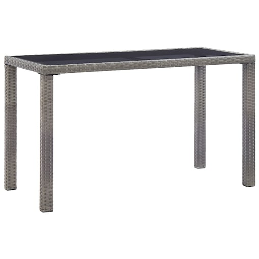 vidaXL Stół ogrodowy, antracytowy, 123x60x74 cm, polirattan