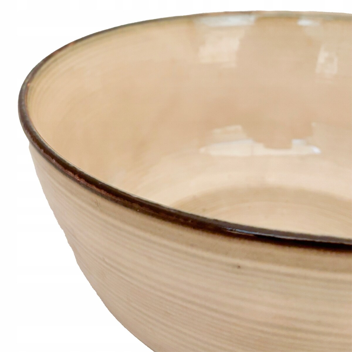 MISA NA OWOCE ceramiczna 21cm miska beżowa 1.5L beżowa kuchenna salaterka