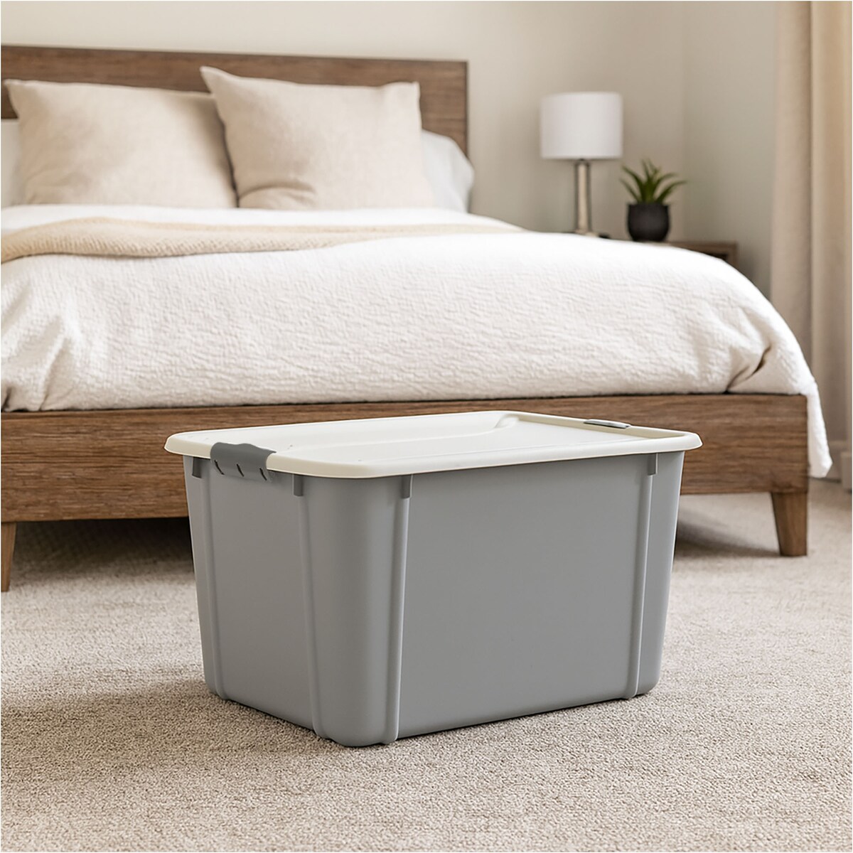 Pojemnik Plastikowy Pudełko 60 L Plastikowe Zamykany Z Pokrywką Pudło Box Do Przechowywania Na Zabawki Dokumenty Ubrania