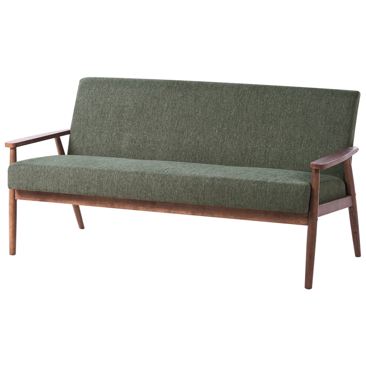 Sofa dla 3 osób ESRUM Zielony/ ciemny brąz