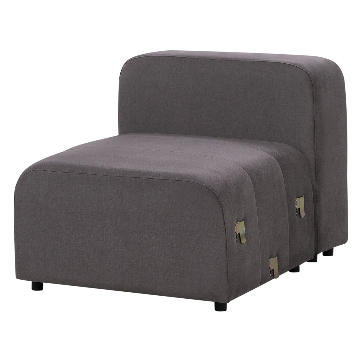 Sofa modułowa 3-osobowa welurowa ciemnoszara FALSTERBO