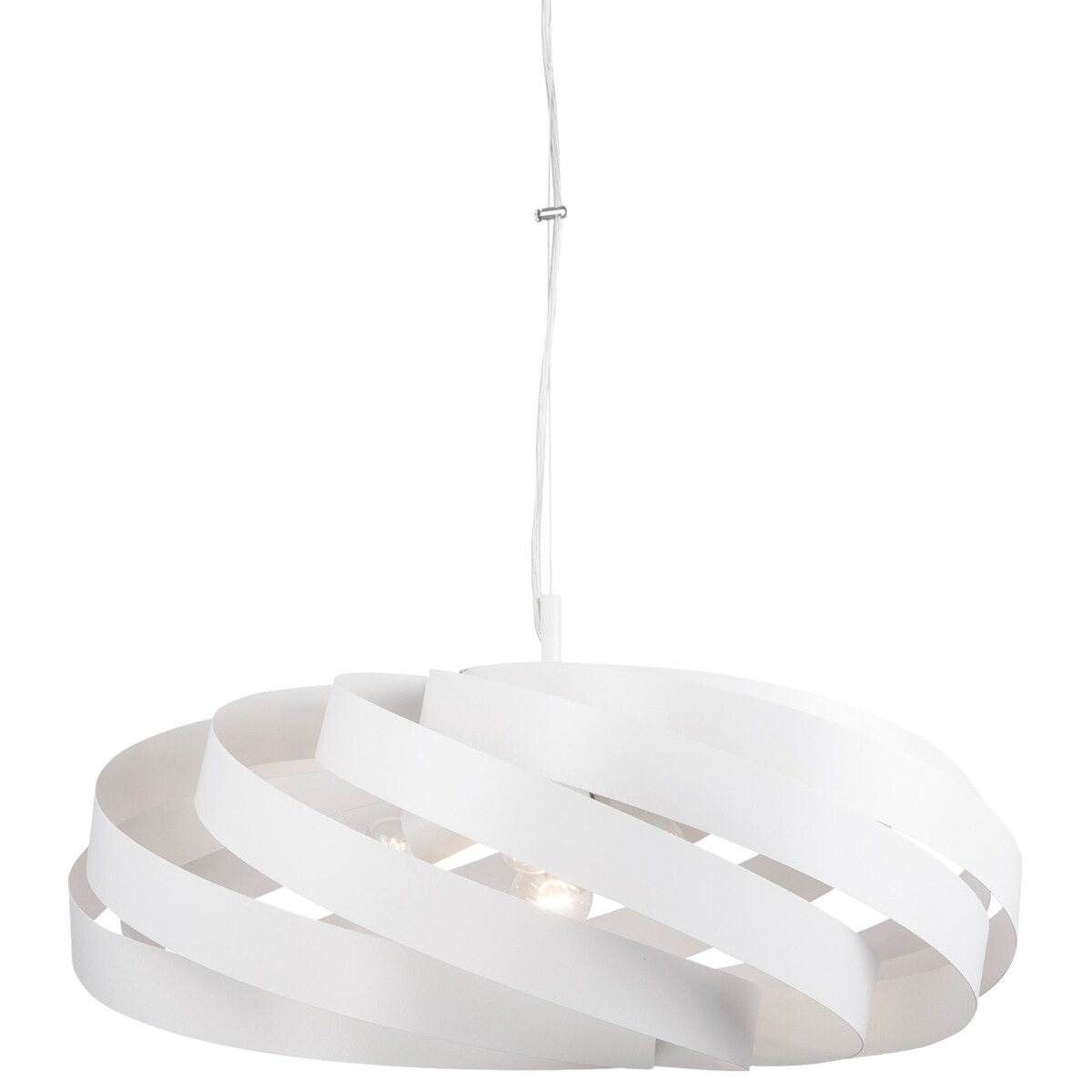 Wisząca lampa Vento 1134 Zumaline okrągła nad stół biała