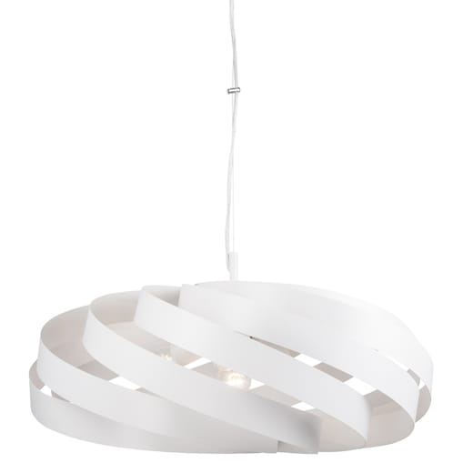 Wisząca lampa Vento 1134 Zumaline okrągła nad stół biała