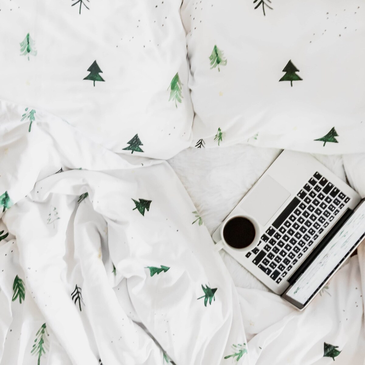 Pościel Choinki 240x220 + 2x 50x60 cm