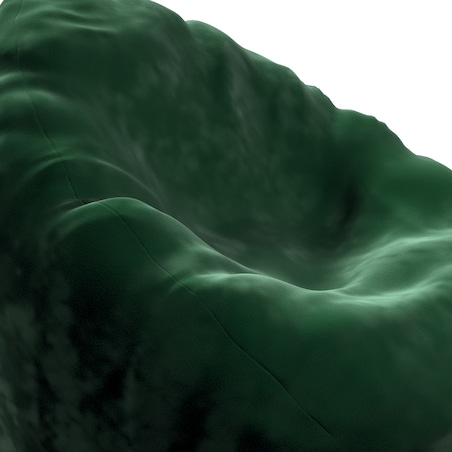 Worek do siedzenia Bowli, butelkowa zieleń, Ø80 x 115 cm, Posh Velvet