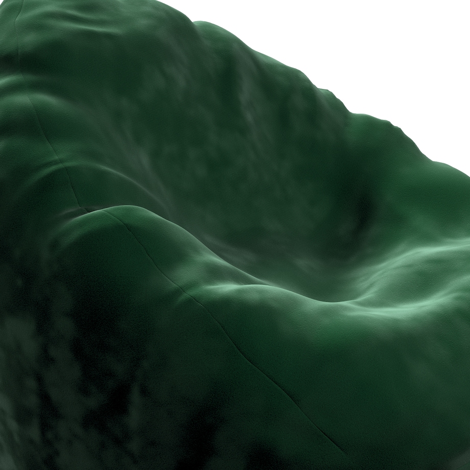 Worek do siedzenia Bowli, butelkowa zieleń, Ø80 x 115 cm, Posh Velvet