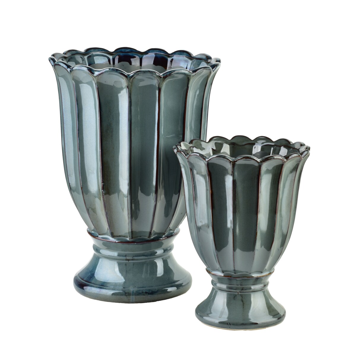 EVAM BLUE Wazon ceramiczny XL 23x23x32cm