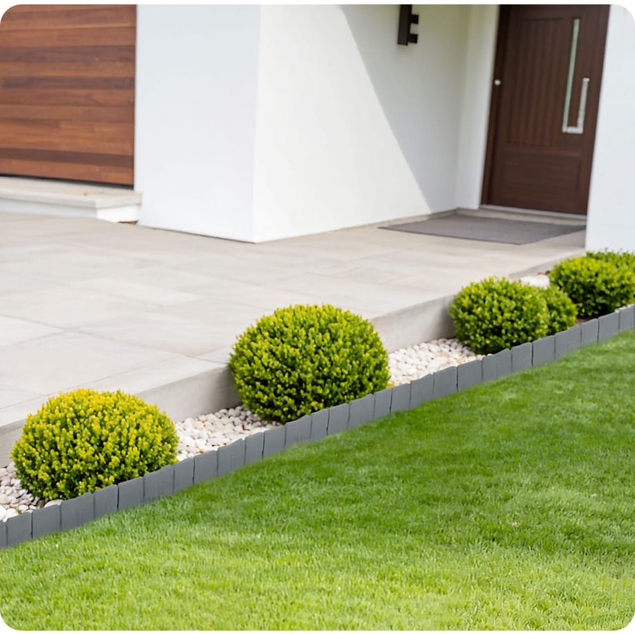 Palisada ogrodowa obrzeże ogrodowe trawnikowe szare Plonos tworzywo płotek 250 cm